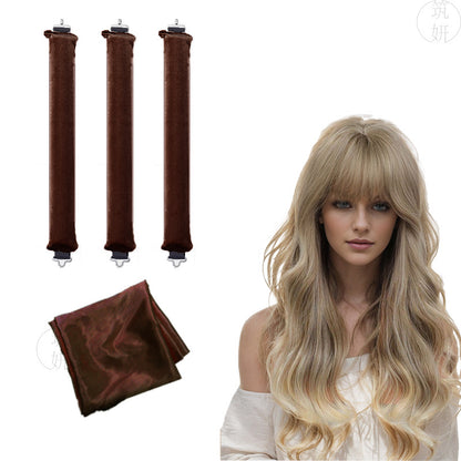 Sleeping lazy heatless hair curler simple big wave bold curling iron